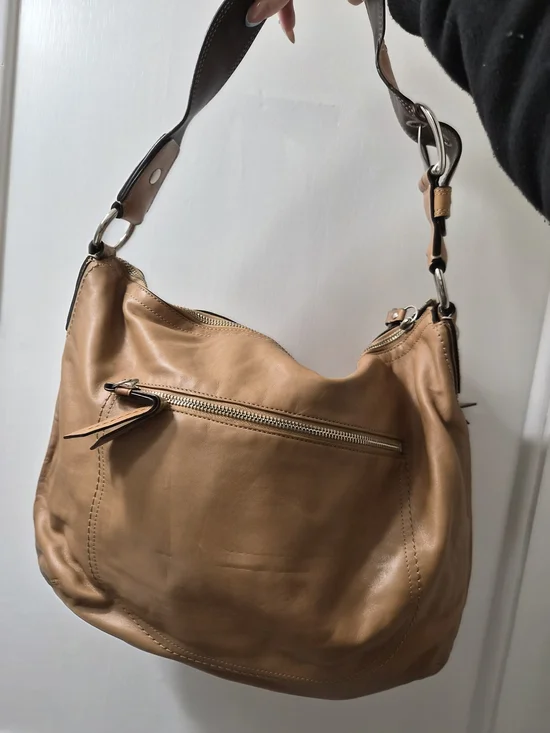 Coach Leather Hobo Shoulder Bag in Tan - Picture 3 of 5